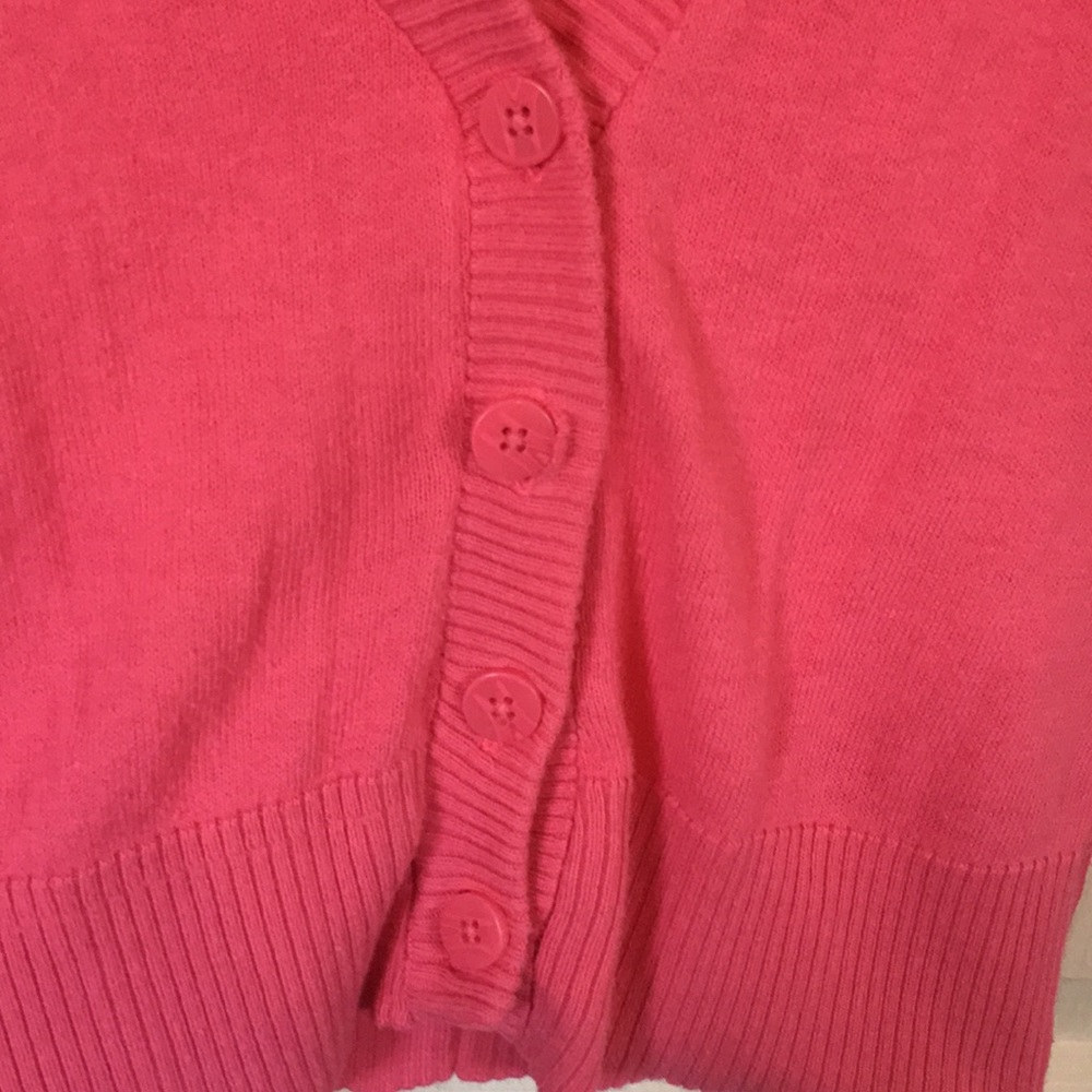 Pink Button Up Cardigan - Picture 4 of 5